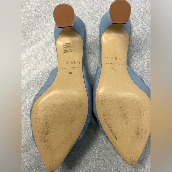 M. Gemi size 8 open toe heals in periwinkle - Picture 2 of 4